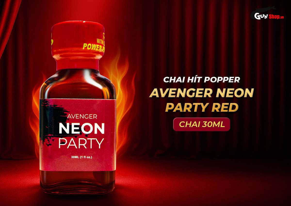 chai hít Popper Avenger Neon Party Red - Chai 30ml chính hãng tại Gunshop