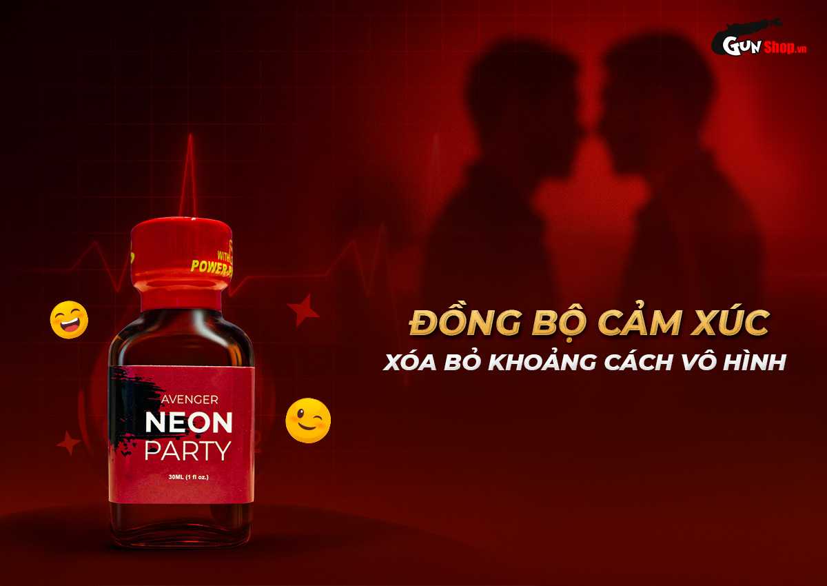 chai hít Popper Avenger Neon Party Red - Chai 30ml chính hãng tại Gunshop