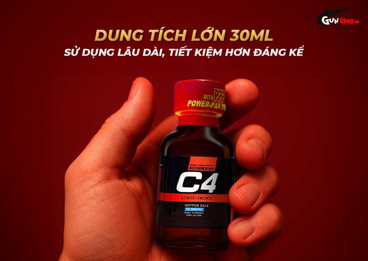 Chai hít Popper C4 Red chính hãng tại Gunshop