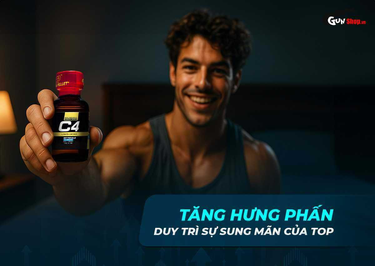 Chai hít tăng khoái cảm Popper C4 Black Yellow chính hãng tại Gunshop