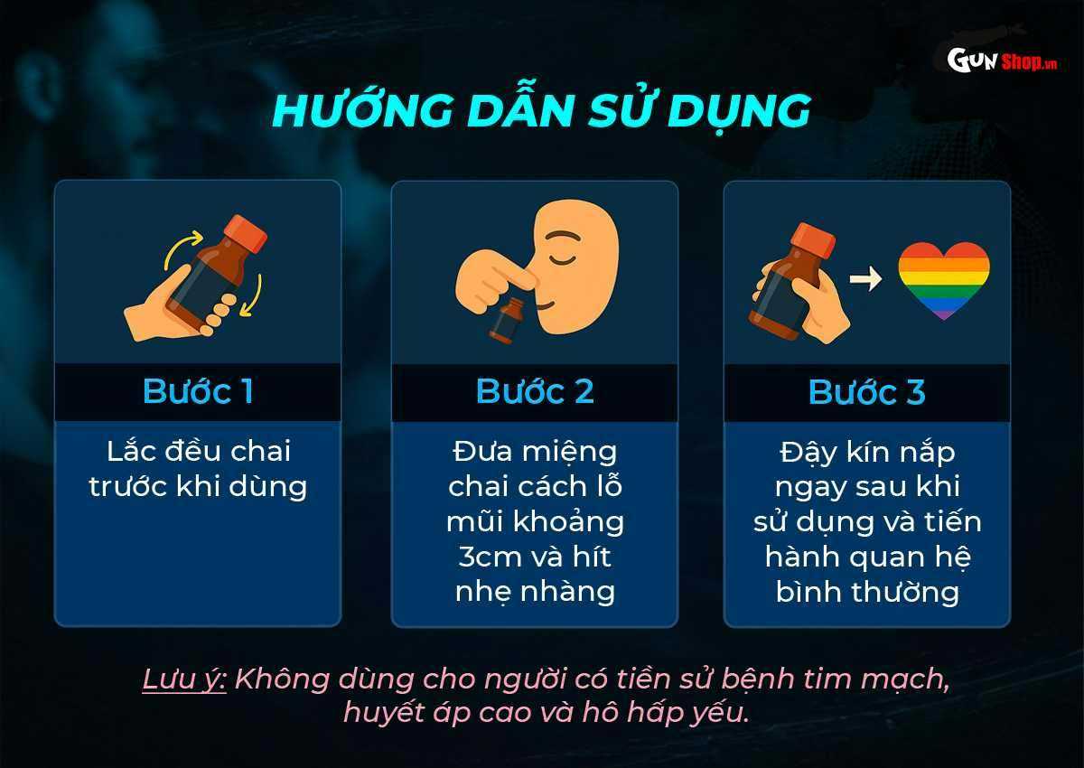 Hướng dẫn sử dụng chai hít kích thích Popper C4 Black Yellow