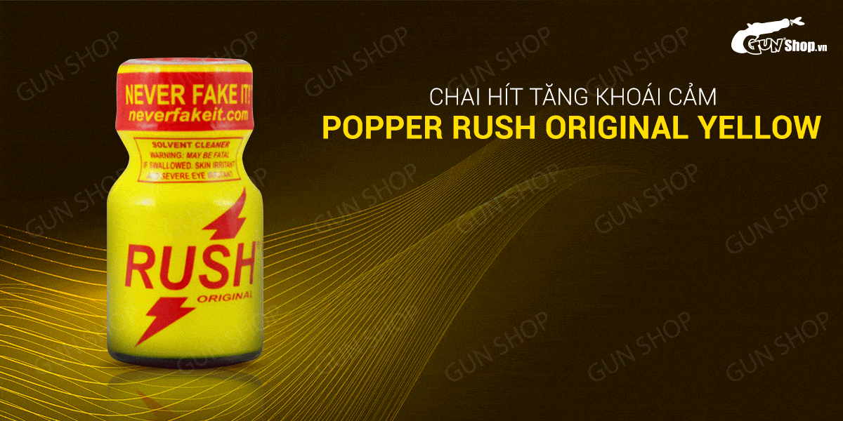Chai hít tăng khoái cảm Popper Rush Original Yellow chính hãng tại Gunshop