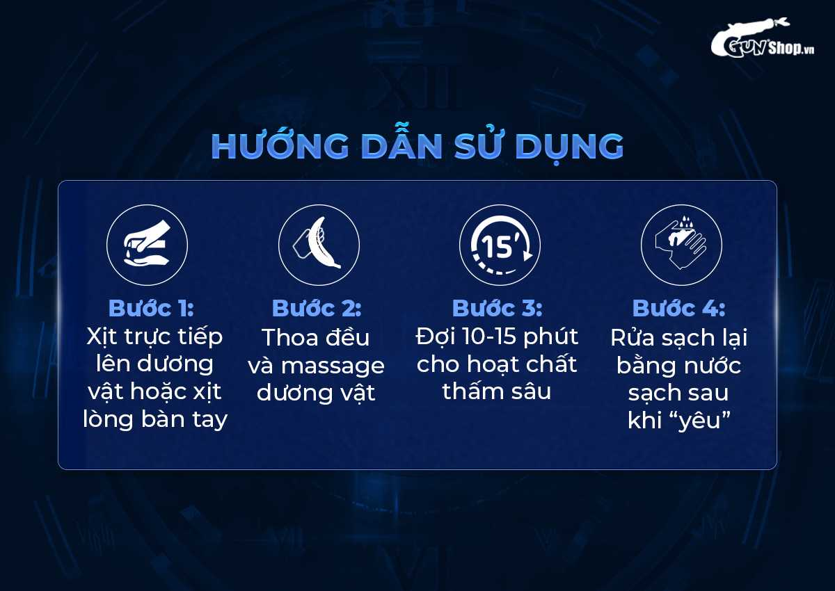 Hướng dẫn cách sử dụng chai xịt kéo dài thời gian Dynamo Delay