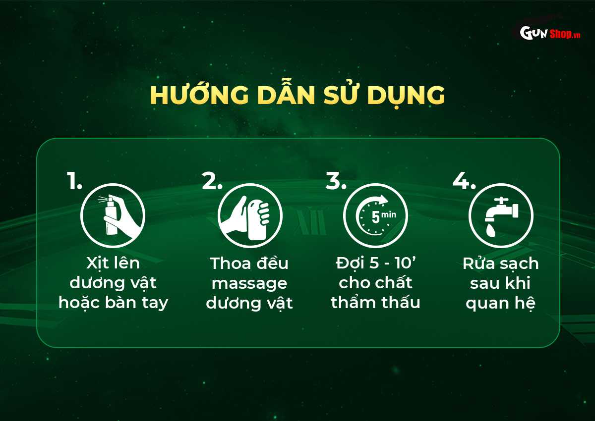 Hướng dẫn cách sử dụng chai xịt Long Time