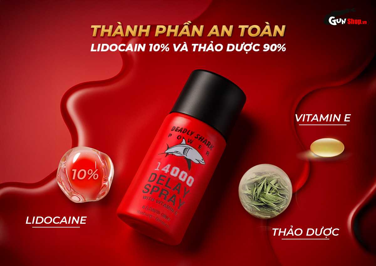 Chai xịt Power Deadly Shark 14000 chính hãng tại Gunshop