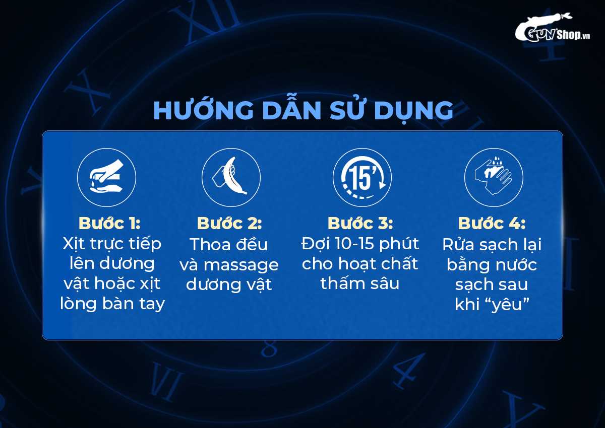 Hướng dẫn cách sử dụng chai xịt Power Strong Lion 28000