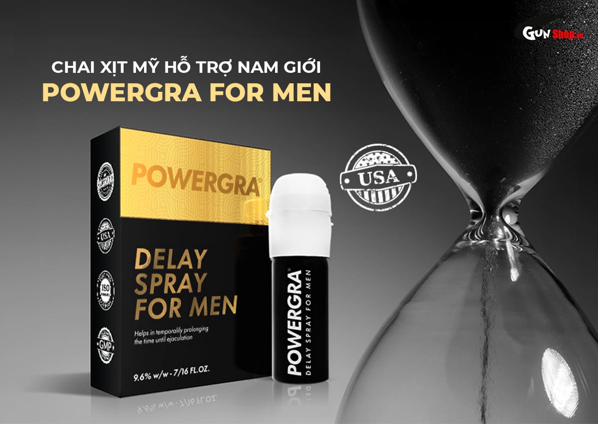 Chai xịt Powergra Delay Spray For Men chính hãng tạu Gunshop