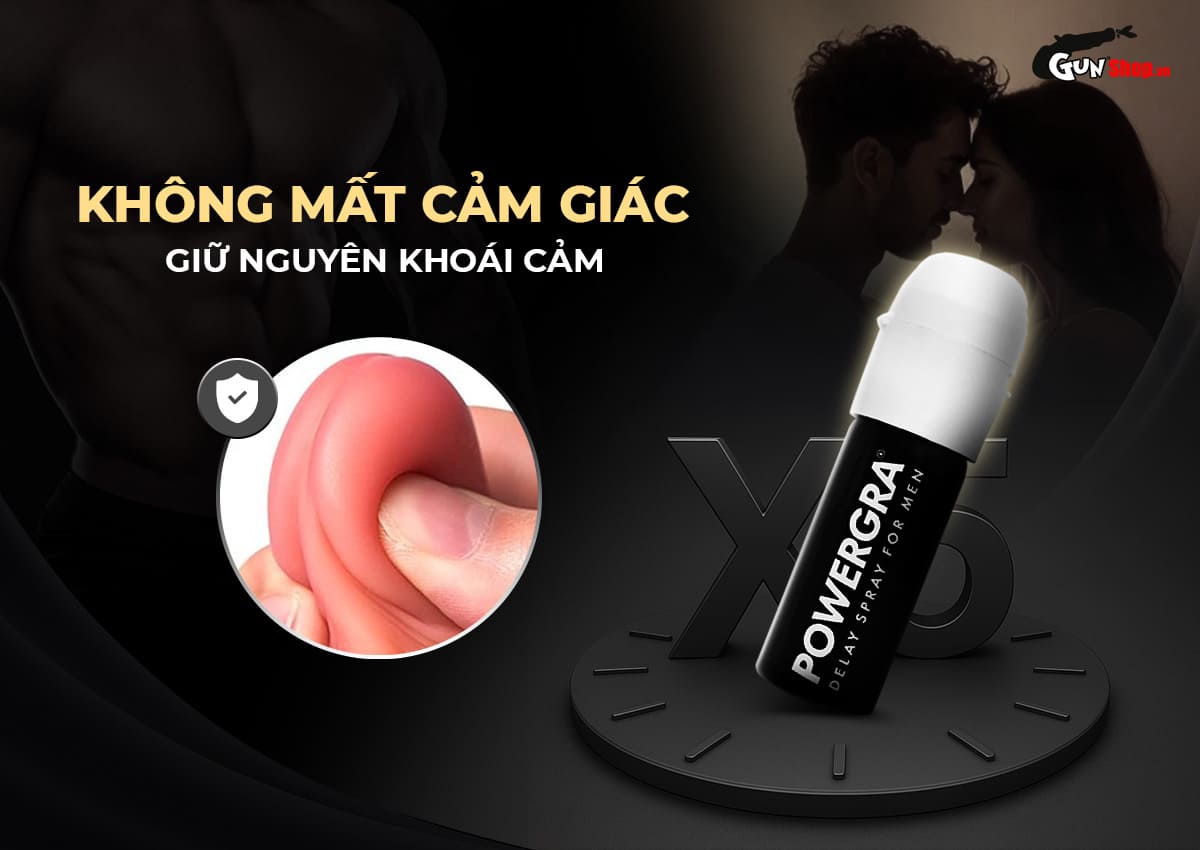 Chai xịt Powergra Delay Spray For Men chính hãng tạu Gunshop