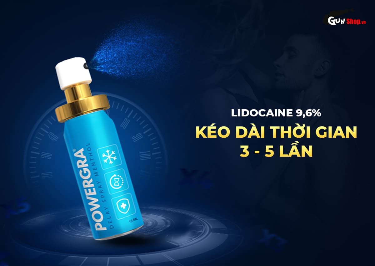 Chai xịt Powergra Delay Spray Menthol kéo dài thời gian chính hãng tại Gunshop