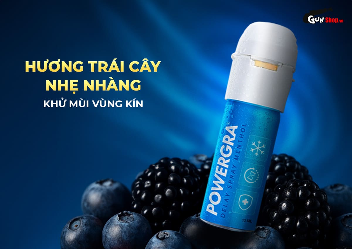 Chai xịt Powergra Delay Spray Menthol kéo dài thời gian chính hãng tại Gunshop