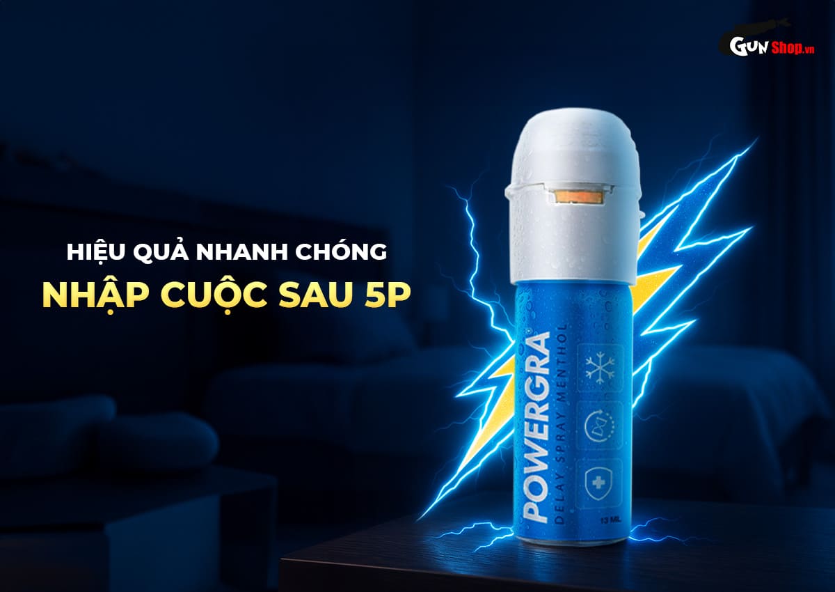 Chai xịt Powergra Delay Spray Menthol kéo dài thời gian chính hãng tại Gunshop