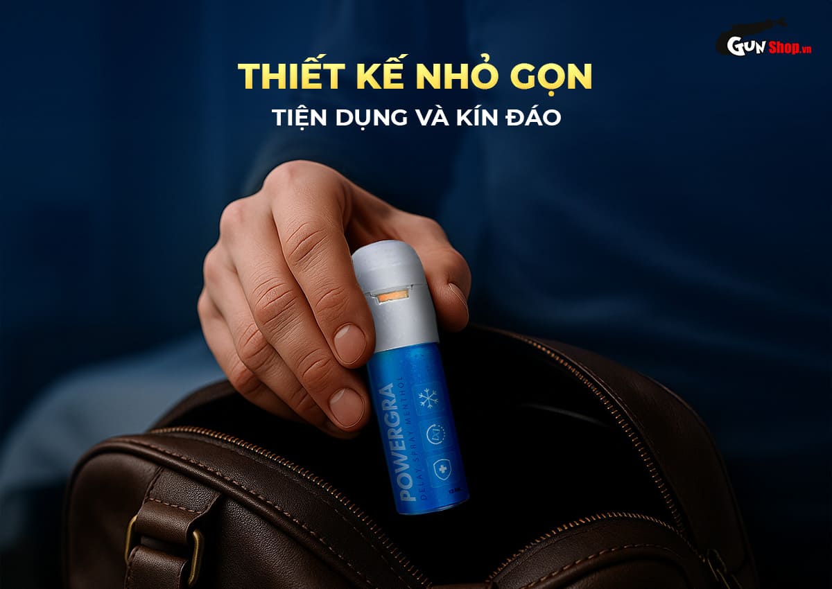 Chai xịt Powergra Delay Spray Menthol kéo dài thời gian chính hãng tại Gunshop
