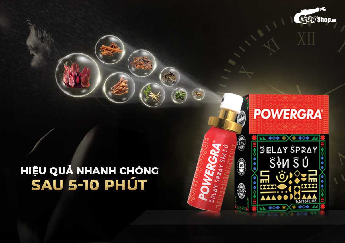 Chai xịt Powergra Delay Spray Sìn Sú chính hãng tại Gunshop