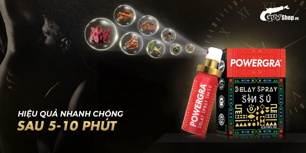 Chai xịt Powergra Delay Spray Sìn Sú cao cấp