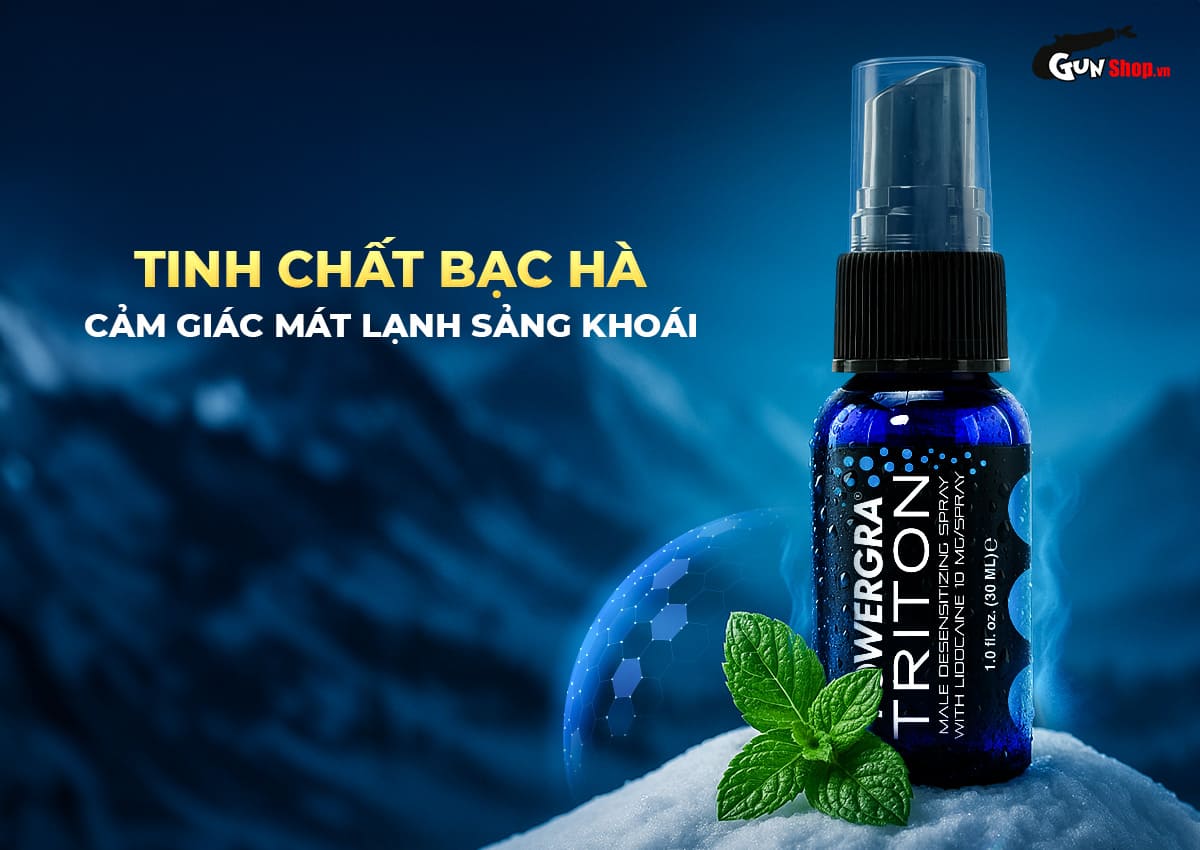 Chai xịt Powergra Triton kéo dài thời gian chính hãng tại Gunshop