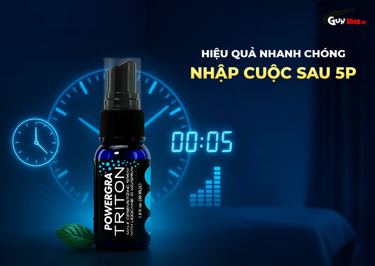 Chai xịt Powergra Triton kéo dài thời gian chính hãng tại Gunshop