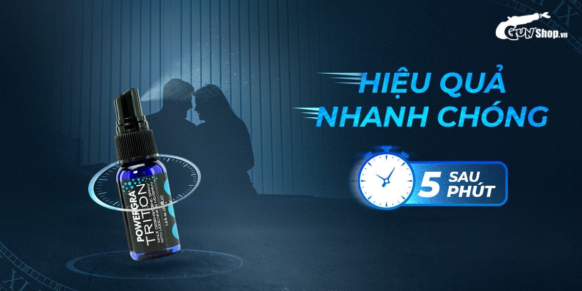 Chai xịt Powergra Triton trì hoãn xuất tinh sớm