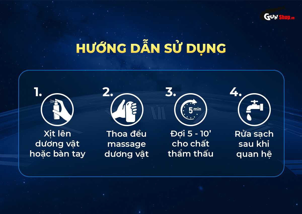 Hướng dẫn cách sử dụng chai xịt Super Viga 240000