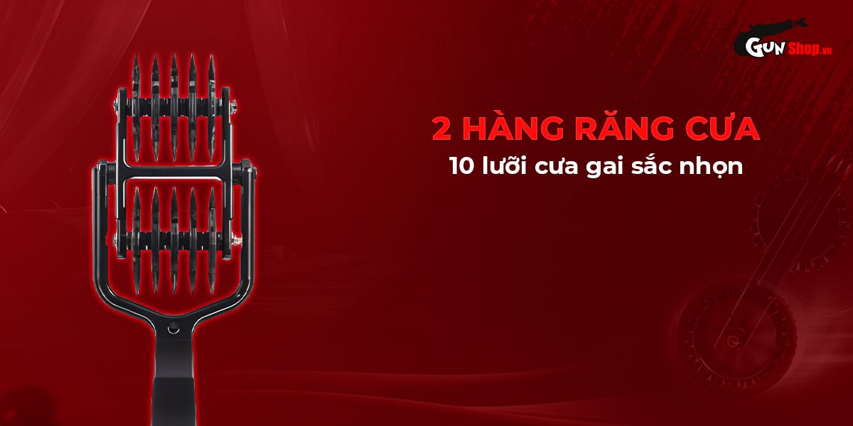 Cọ lăn gai BDSM Chisa Sins Inquisition 5 Row Double Pinwheel chính hãng tại Gunshop
