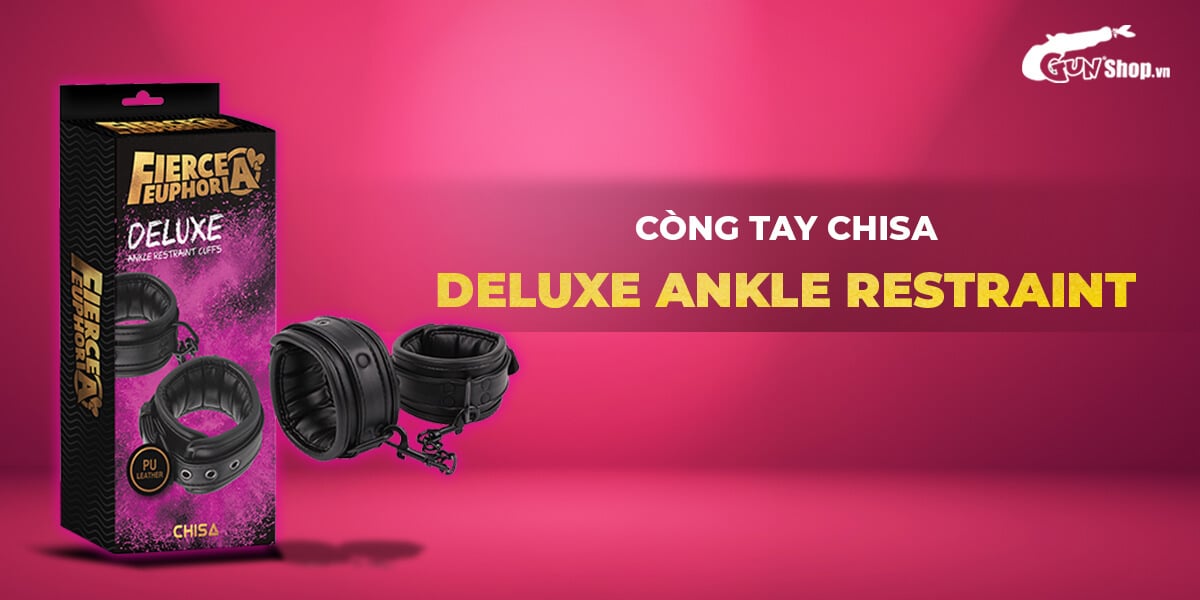 Còng tay Chisa Fierce Euphoria Deluxe Ankle Restraint Cuffs chính hãng tại Gunshop