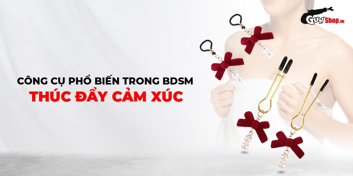 Kẹp vú kích thích đầu ti Chisa Senuelo Pearl Nipple Clamps Kit chính hãng tại Gunshop