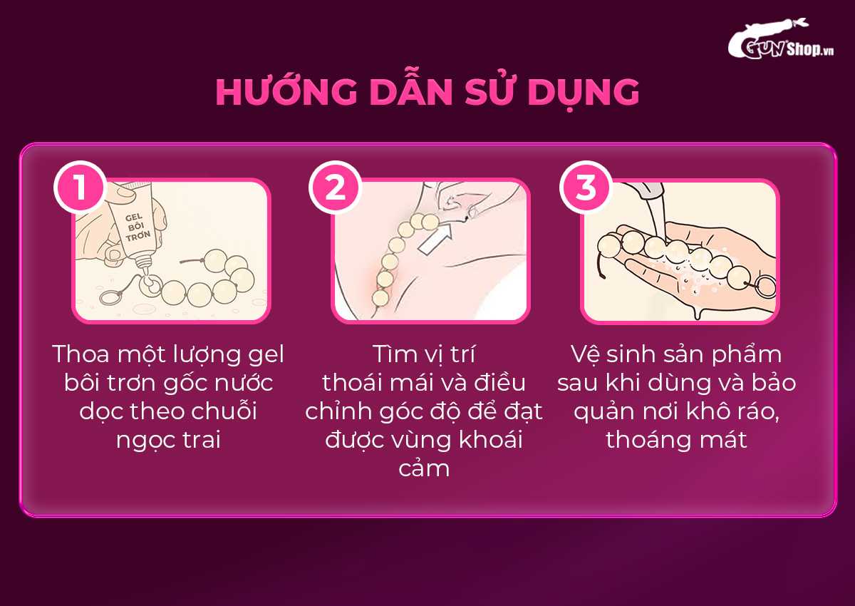 Hướng dẫn sử dụng đúng cách chuỗi kích thích hậu môn Shelly Play Sway