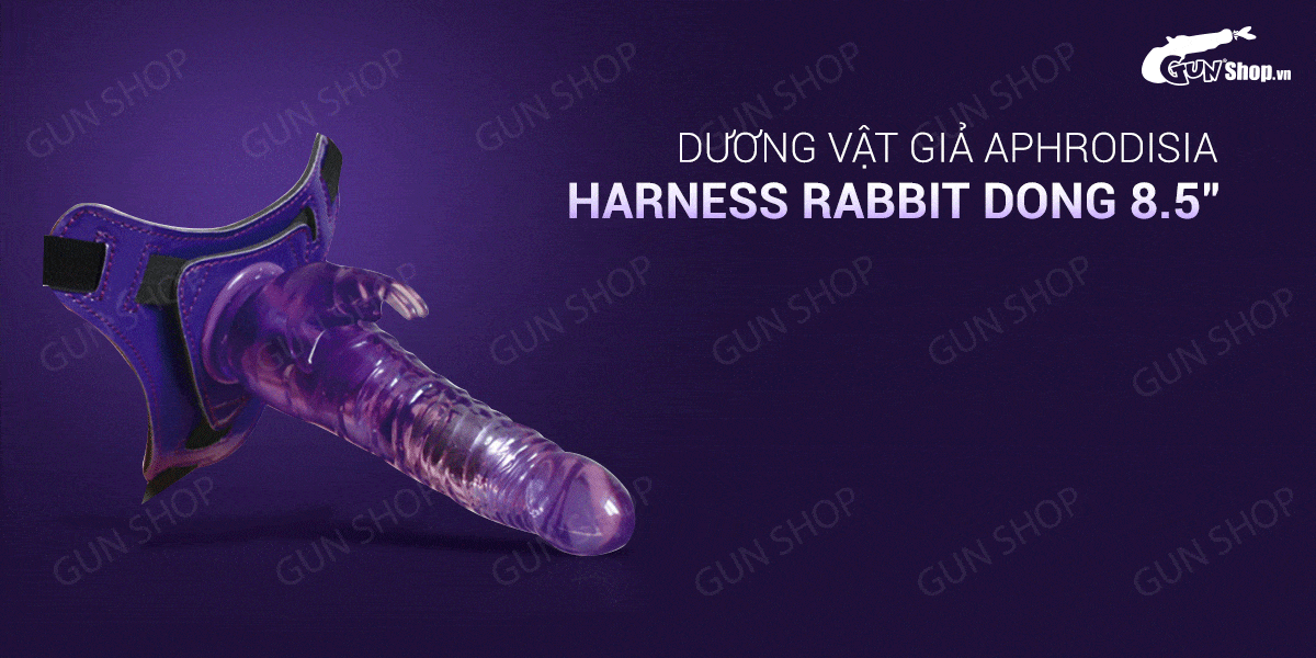 Dương vật giả có dây đeo Aphrodisia Harness Rabbit Dong chính hãng tại Gunshop