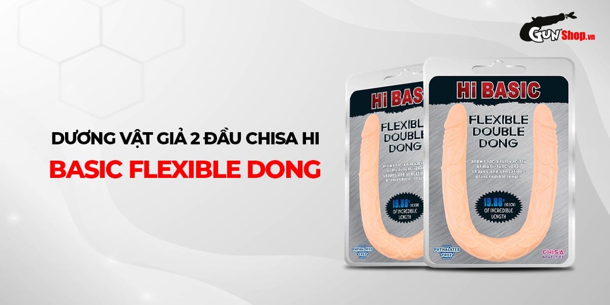 Dương vật giả 2 đầu Chisa Hi Basic Flexible Dong
