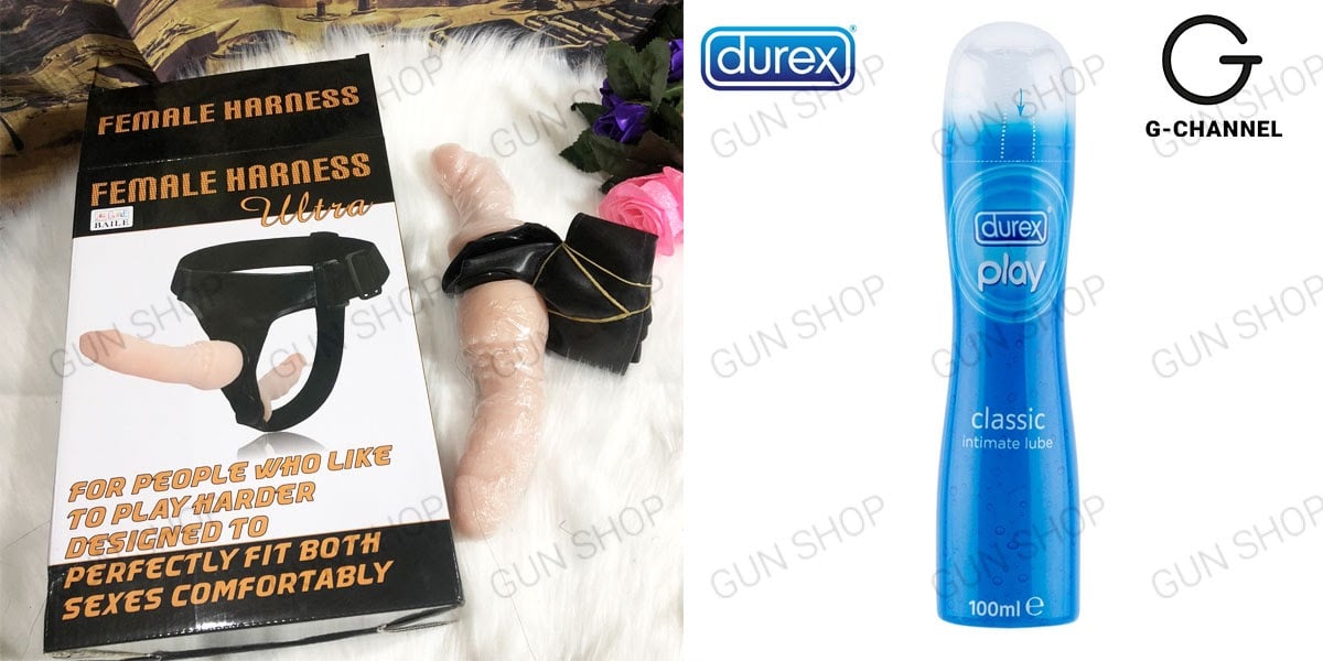 Các loại dương vật giả 2 đầu có dây đeo dành cho les