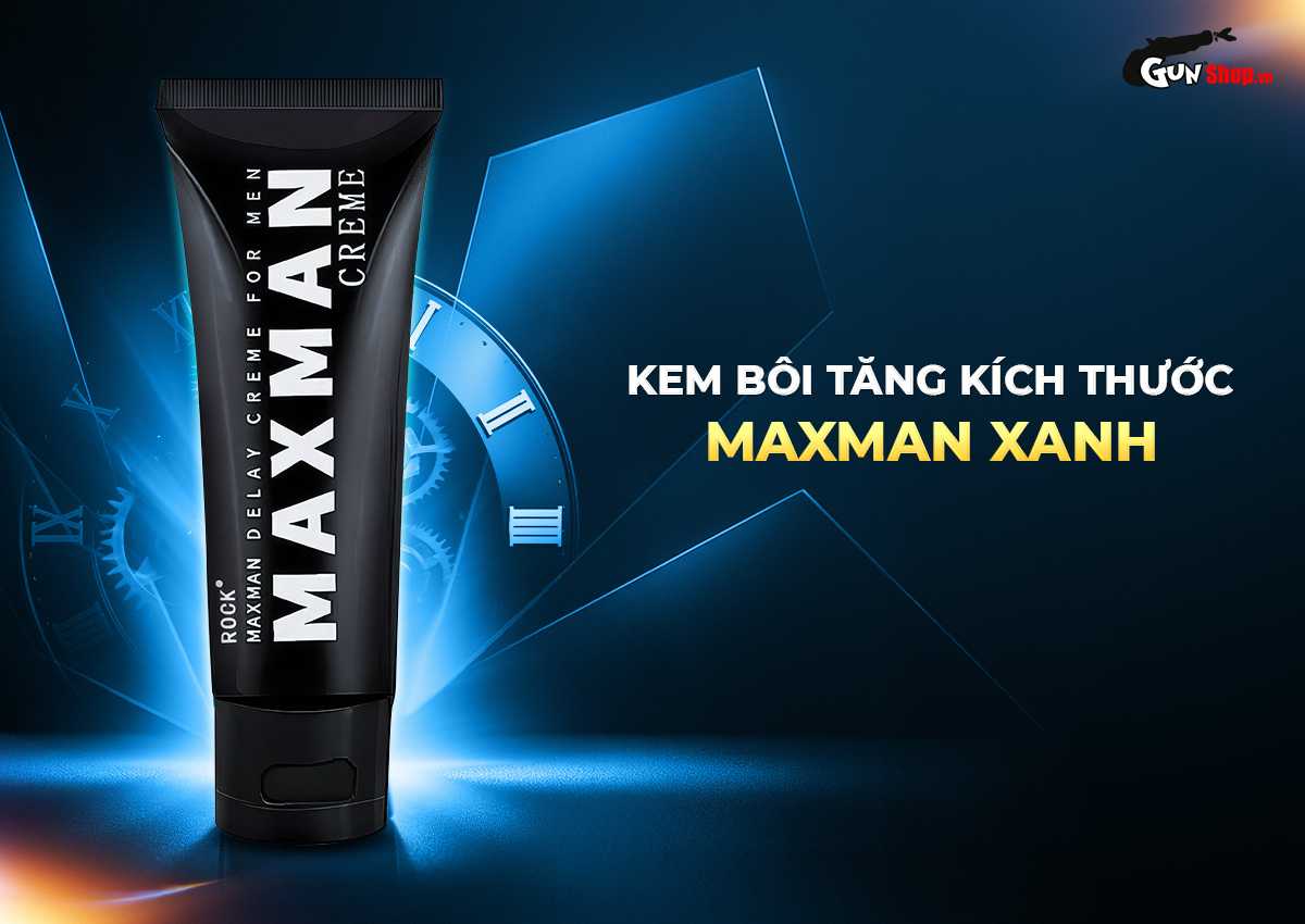 Kem bôi tăng kích thước và kéo dài thời gian Maxman Xanh chính hãng tại Gunshop