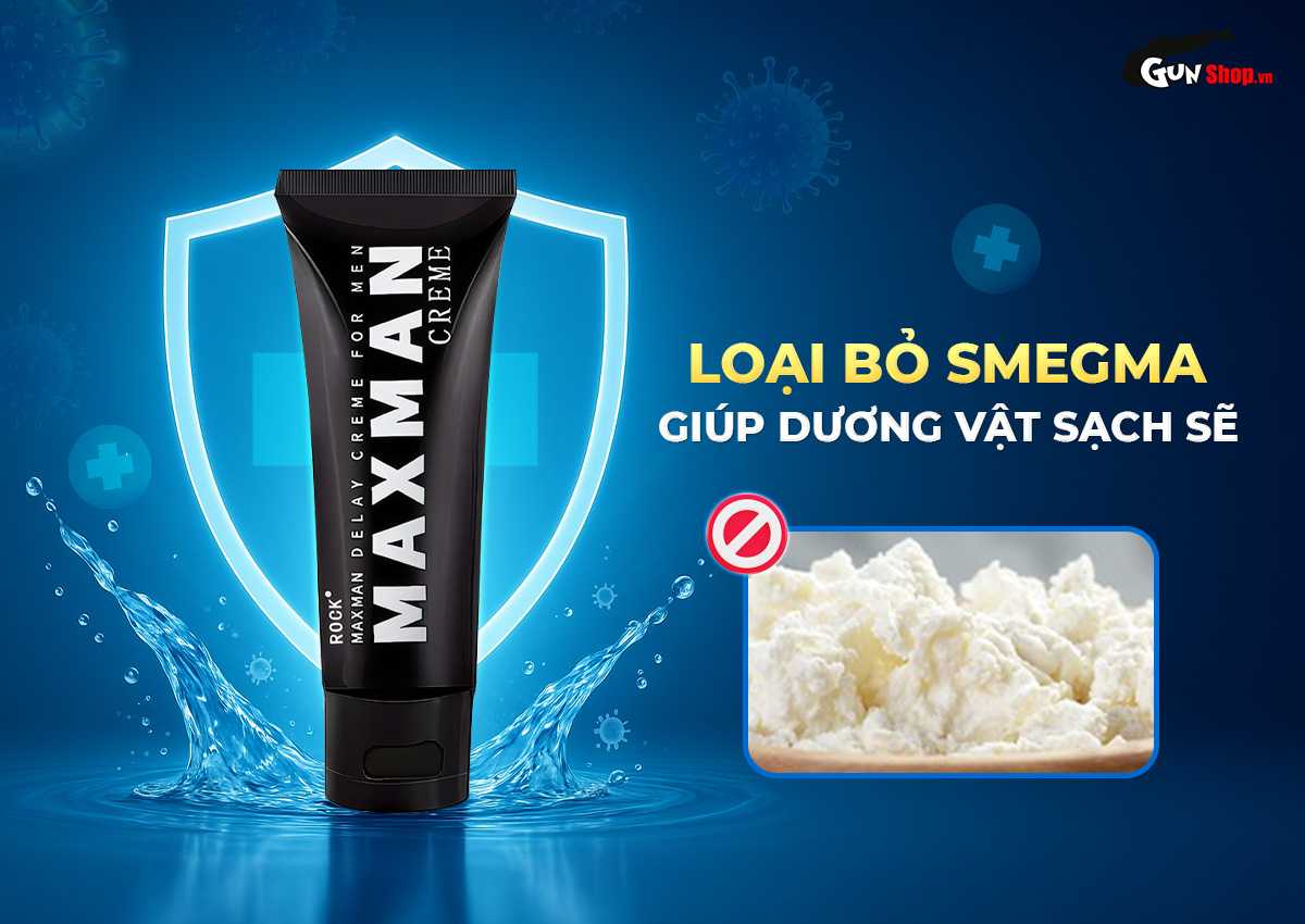 Kem bôi tăng kích thước và kéo dài thời gian Maxman Xanh chính hãng tại Gunshop