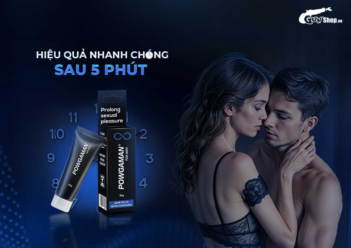 gel bôi Powgaman chống xuất tinh sớm chính hãng tại Gunshop