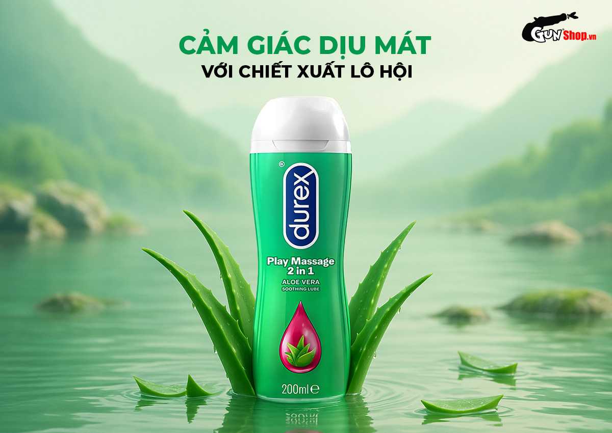Gel bôi trơn Durex Play Massage 2 in 1 massage toàn thân Gunshop