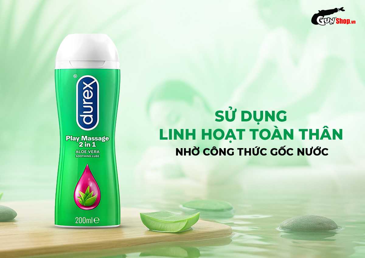 Gel bôi trơn Durex Play Massage 2 in 1 massage toàn thân Gunshop