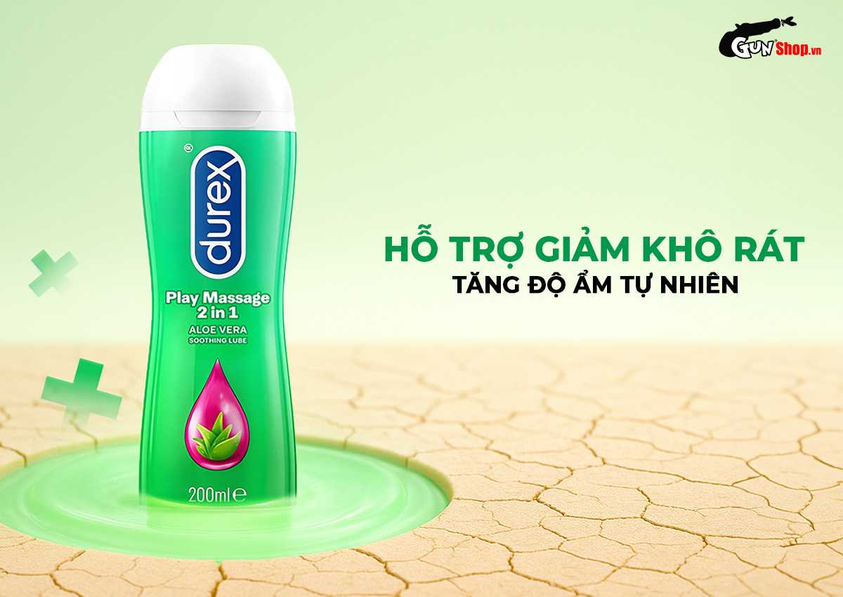 Gel bôi trơn Durex Play Massage 2 in 1 massage toàn thân Gunshop