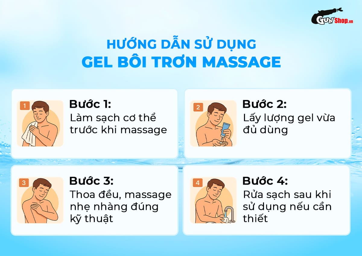 Gel bôi trơn massage cao cấp chính hãng tại Gunshop