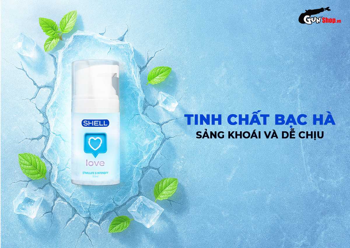 Gel bôi trơn se khít âm đạo Shell Love Blue chính hãng tại Gunshop