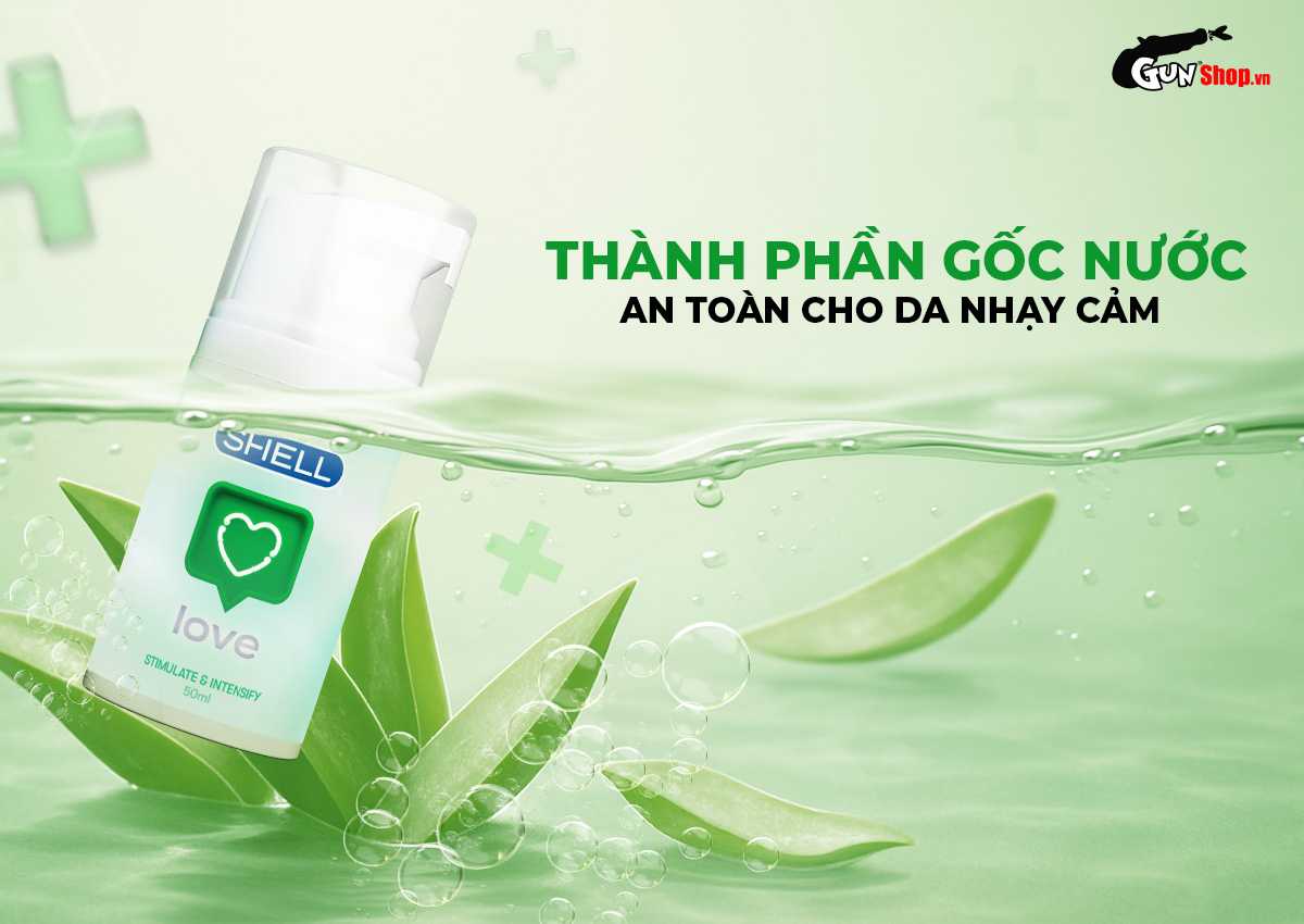 Gel bôi trơn se khít âm đạo Shell Love Green chính hãng tại gunshop