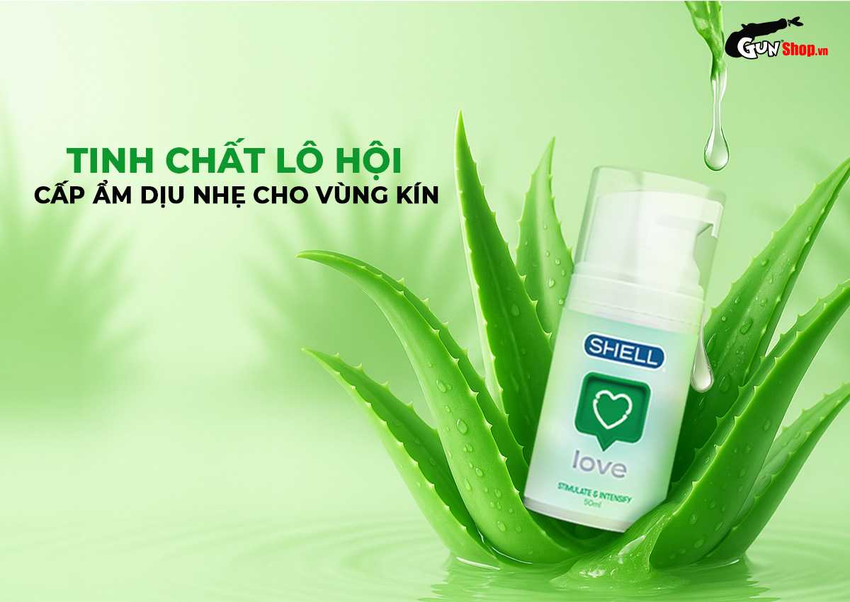 Gel bôi trơn se khít âm đạo Shell Love Green chính hãng tại gunshop