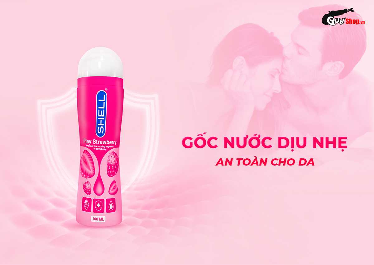 Gel bôi trơn hương dâu Shell Play Strawberry chính hãng tại Gunshop