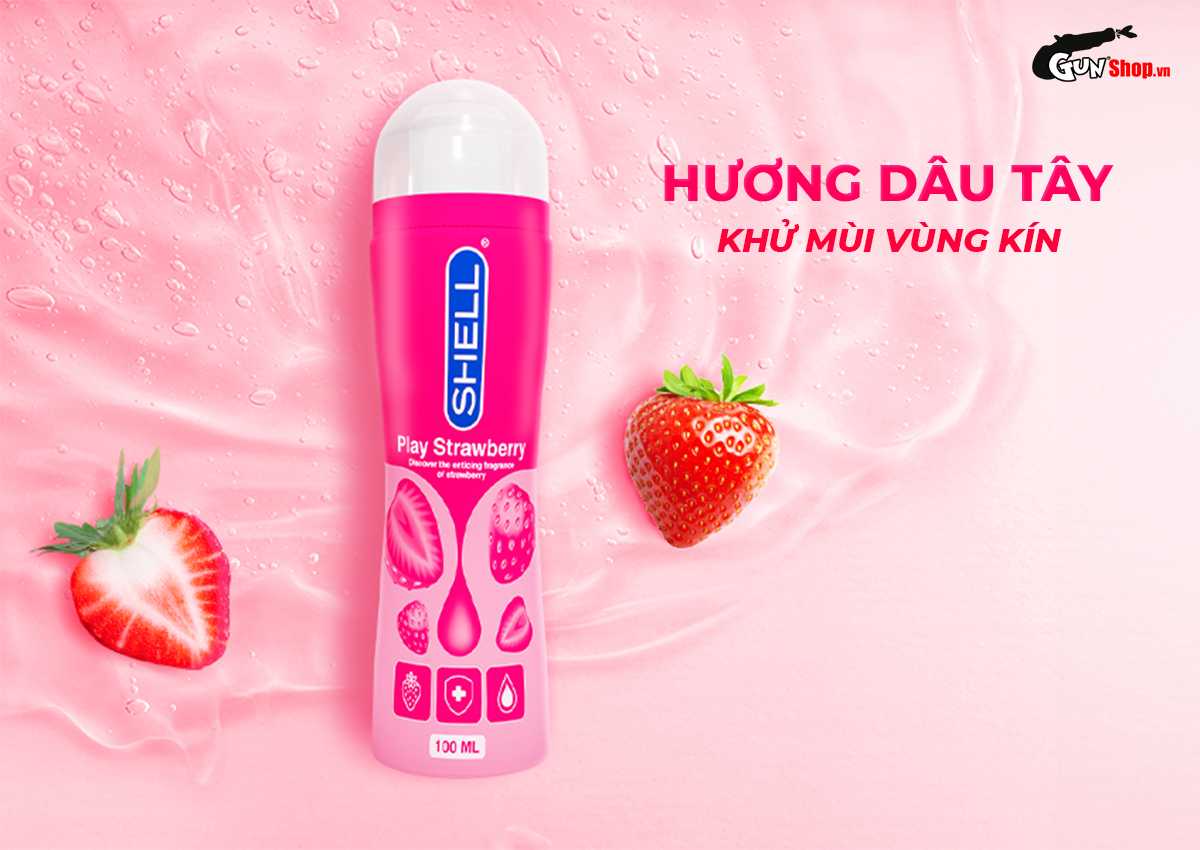 Gel bôi trơn hương dâu Shell Play Strawberry chính hãng tại Gunshop