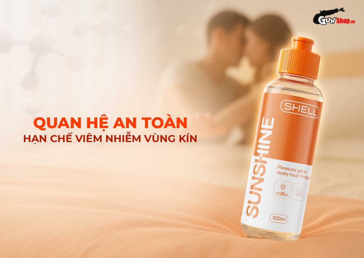 Gel bôi trơn ấm nóng Shell Sunshine chính hãng tại gunshop