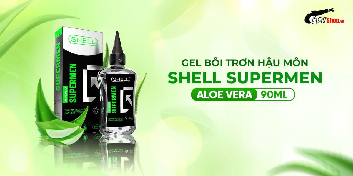 Gel bôi trơn hậu môn Shell Supermen Aloe Vera