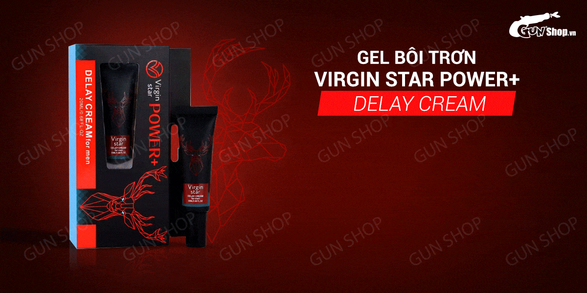 Gel bôi Virgin Star Power+ Delay Cream chống xuất tinh sớm chính hãng tại gunshop.vn