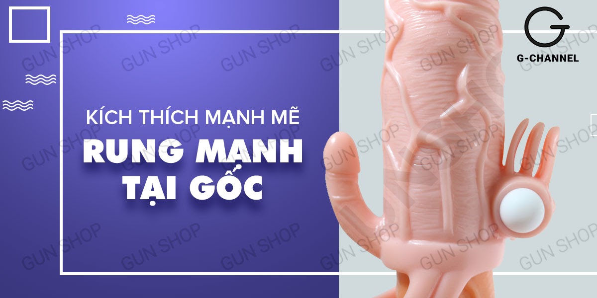 Bao cao su đôn dên HongKong Balie Braveman tăng kích thước, có rung, kích thích điểm G 14