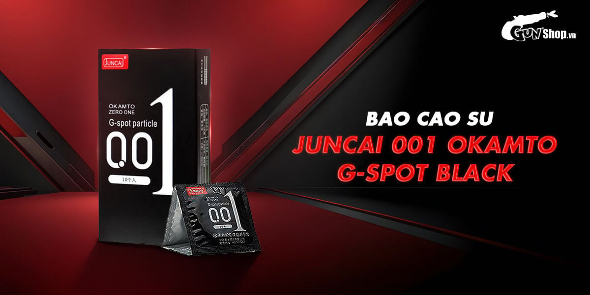 Bao cao su Juncai 001 Okamto G-Spot Black chính hãng