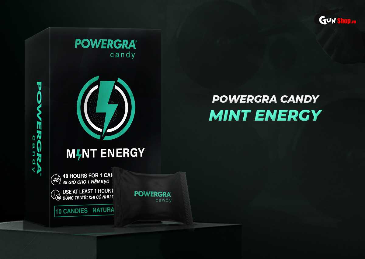 kẹo bạc hà Powergra Mint Energy - Hộp 10 viên chính hãng tại Gunshop