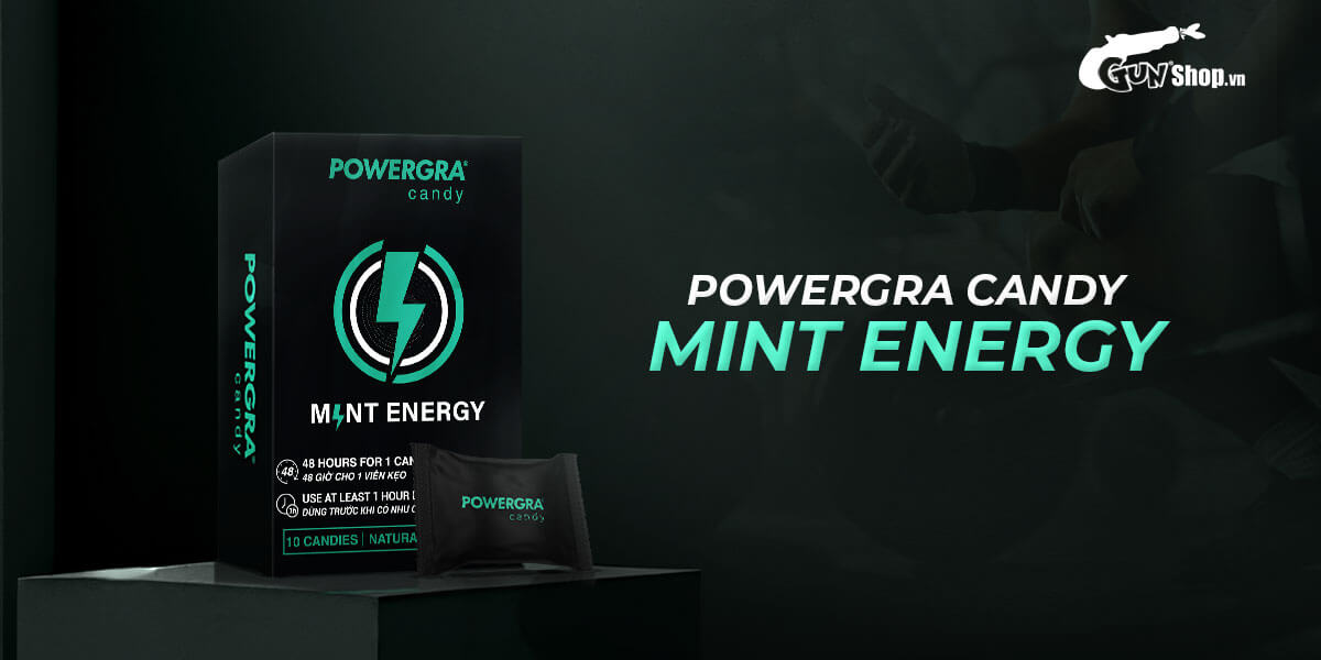 Kẹo bạc hà Powergra Mint Energy chính hãng