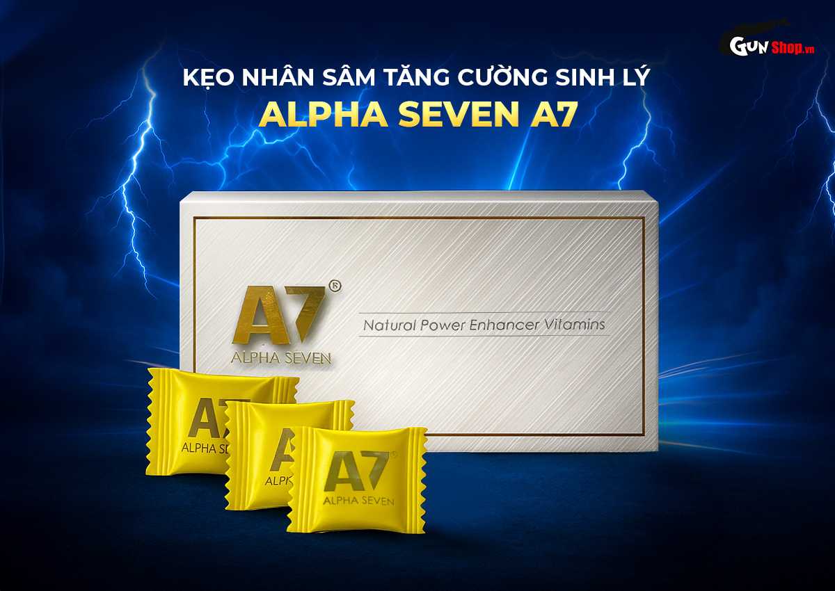 Kẹo nhân sâm Alpha Seven A7 tăng cường sinh lý, cải thiện rối loạn cương dương