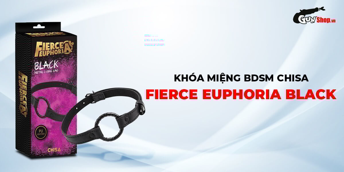 Khóa miệng BDSM Chisa Fierce Euphoria Black Metal O-ring Gag chính hãng tại Gunshop
